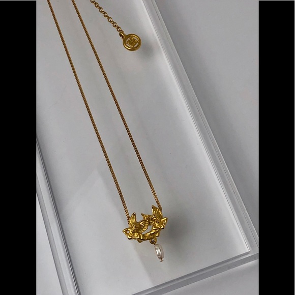 VINTAGE GIVENCHY CHERUB ANGEL Chain Necklace - Picture 4 of 8
